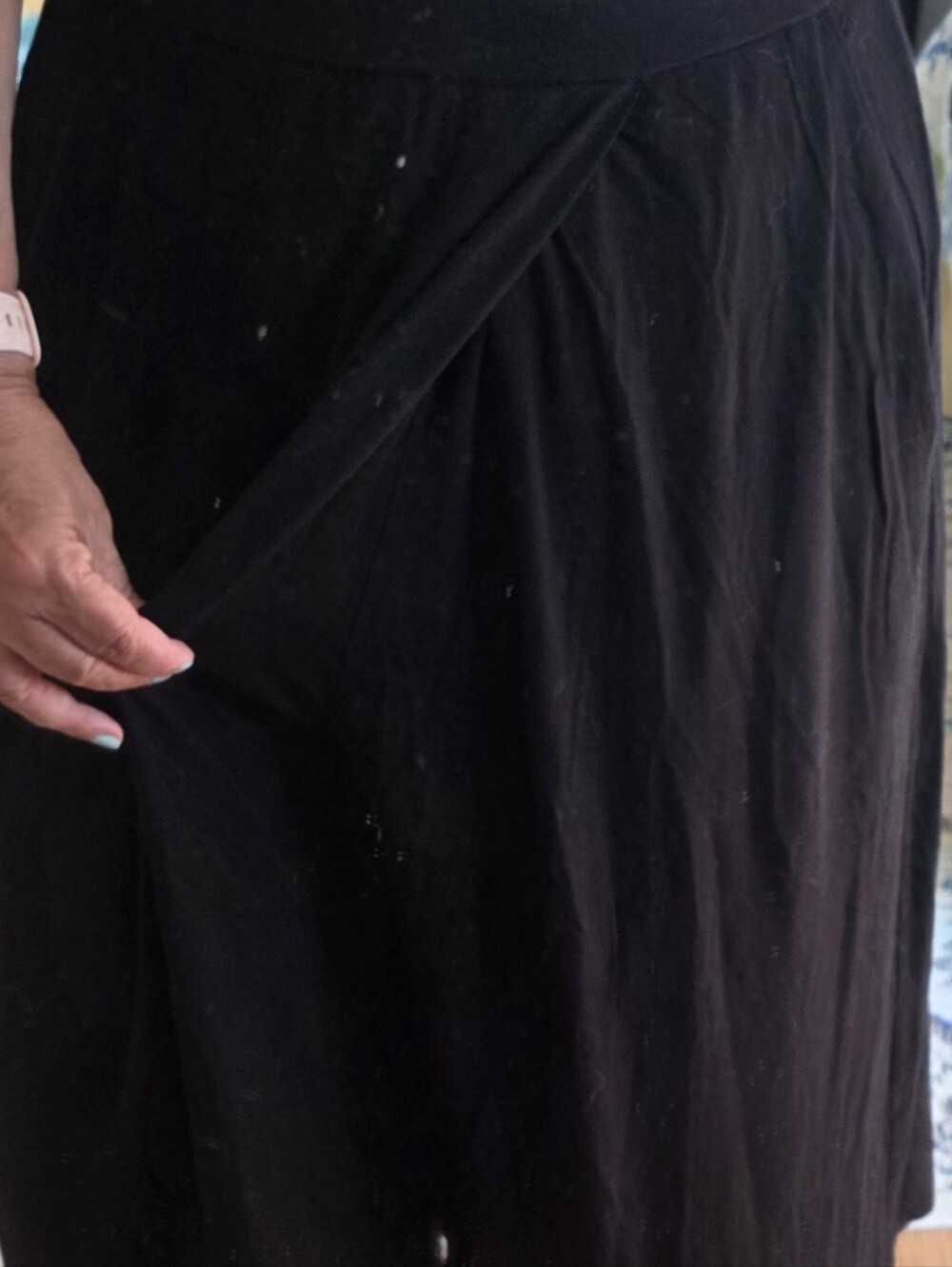 Eileen Fisher L Black Culottes